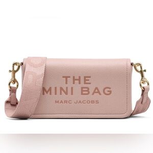 Marc Jacobs The Leather Mini Bag in a soft pink color